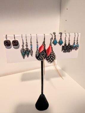 Lot Of Seven Native American Earrings